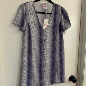 Buddy Love Purple and White Mini Dress